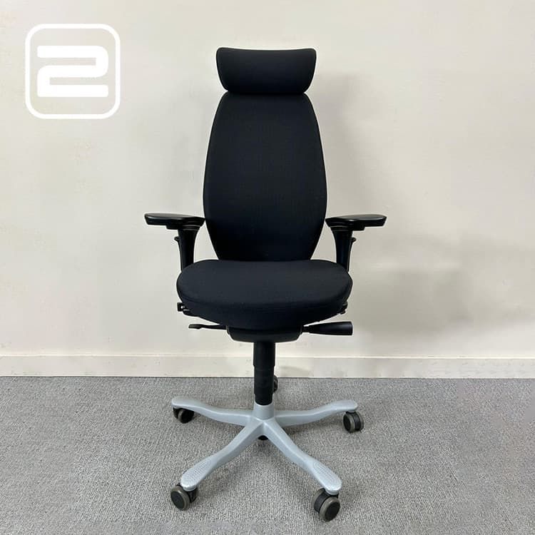 KINNARPS 9000 Bureaustoel - Zwart Stof / Zwart kunststof