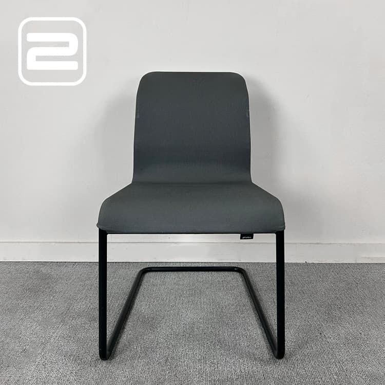 GIROFLEX Ontvangststoel - Grijs Stof / Zwart metaal Cantilever