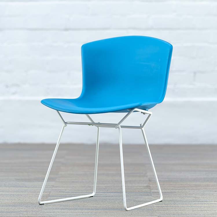 KNOLL Plastic side chair Ontvangststoel - Blauw Kunststof