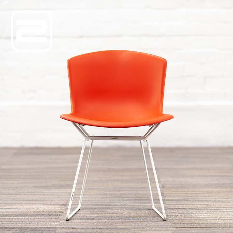 KNOLL Plastic side chair Ontvangststoel - Oranje Kunststof