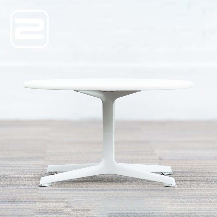 ARPER Fred Salontafel B65xD65xH38 - Wit Melamine / Wit metaal Kruisvoet