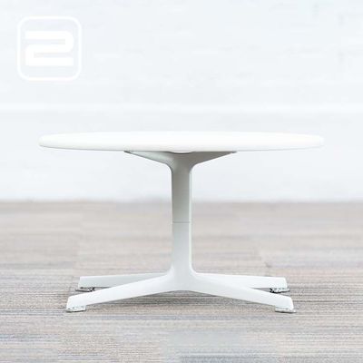 ARPER Fred Salontafel B65xD65xH38 - Wit Melamine / Wit metaal Kruisvoet