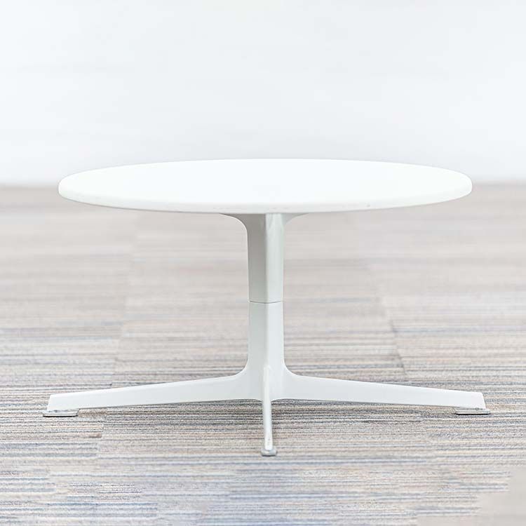 ARPER Fred Salontafel B65xD65xH38 - Wit Melamine / Wit metaal Kruisvoet