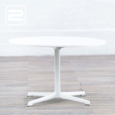 ARPER Fred Salontafel B80xD80xH51 - Wit Melamine / Wit metaal ARPER Fred Salontafel B80xD80xH51 - Wit Melamine / Wit metaal