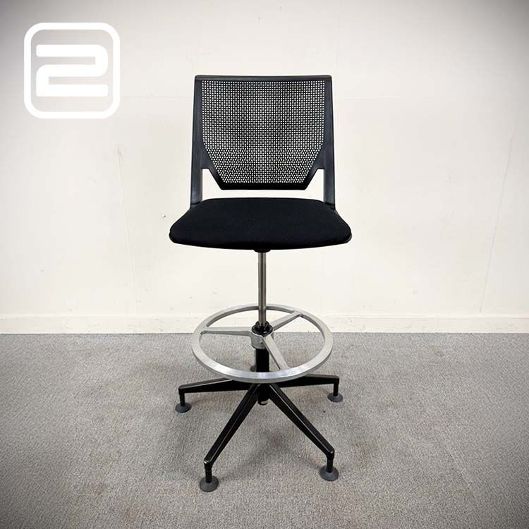 HAWORTH Bureaustoel - Zwart Stof / Mesh / Metaal / Kunststof Voetkruis