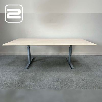 GISPEN Bureau B220xD100xH62-84 - Hout Melamine / Metaal T-poot