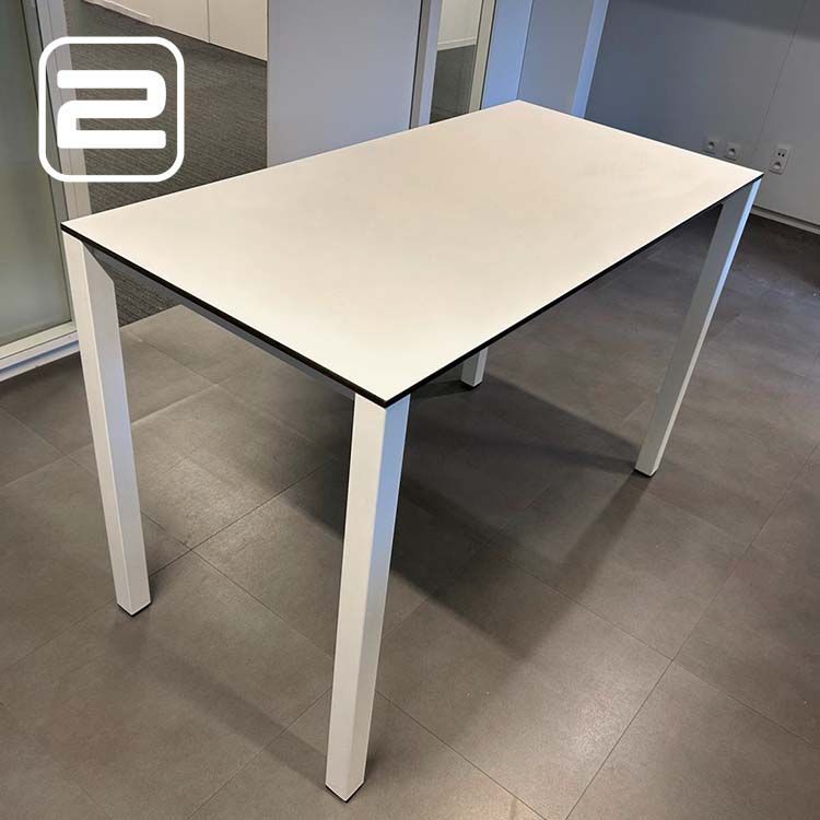 PAMI Bureau B160xD80xH105 - Wit Melamine / Wit metaal Vierpoot