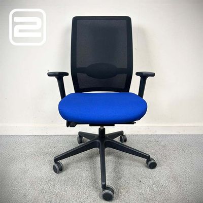 PROFIM Veris Net Ergonomische Bureaustoel - Blauw Stof / Kunststof Voetkr mt wielen