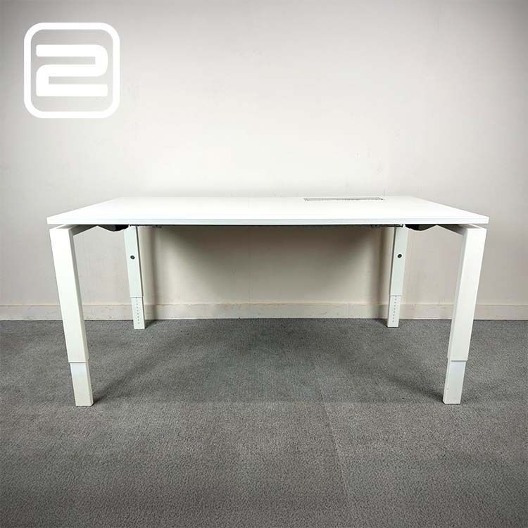 MARKANT Bureau B120xD60xH78 - Wit Melamine / Wit metaal Vierpoot