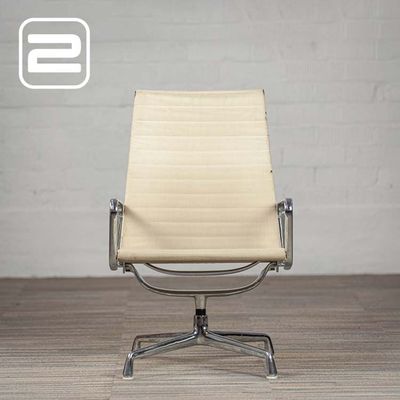 HERMAN MILLER EA116 Directiestoel by Charles Ray Eames - Beige Stof / Chrome Sterpoot