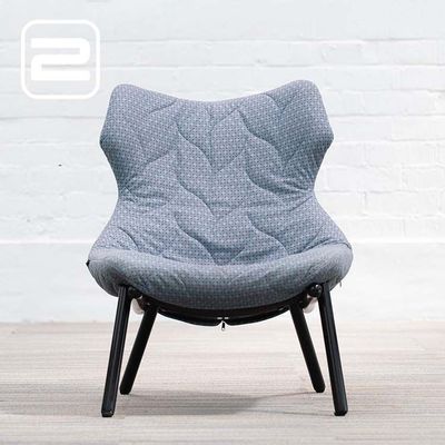 KARTELL Foliage design Lounge Zetel - Blauw Stof / Zwart Vierpoot KARTELL Foliage design Lounge Zetel - Blauw Stof / Zwart Vierpoot