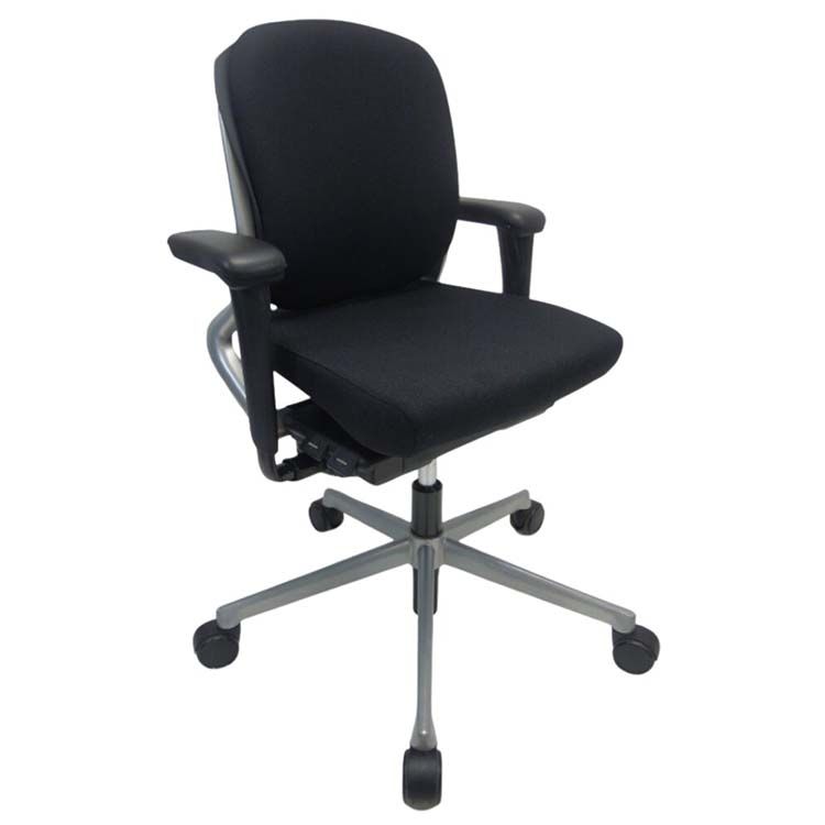 AHREND 230 middelhoge rug Bureaustoel middelhoge rug, nieuwe stof - zwarte stof / kruisvoet