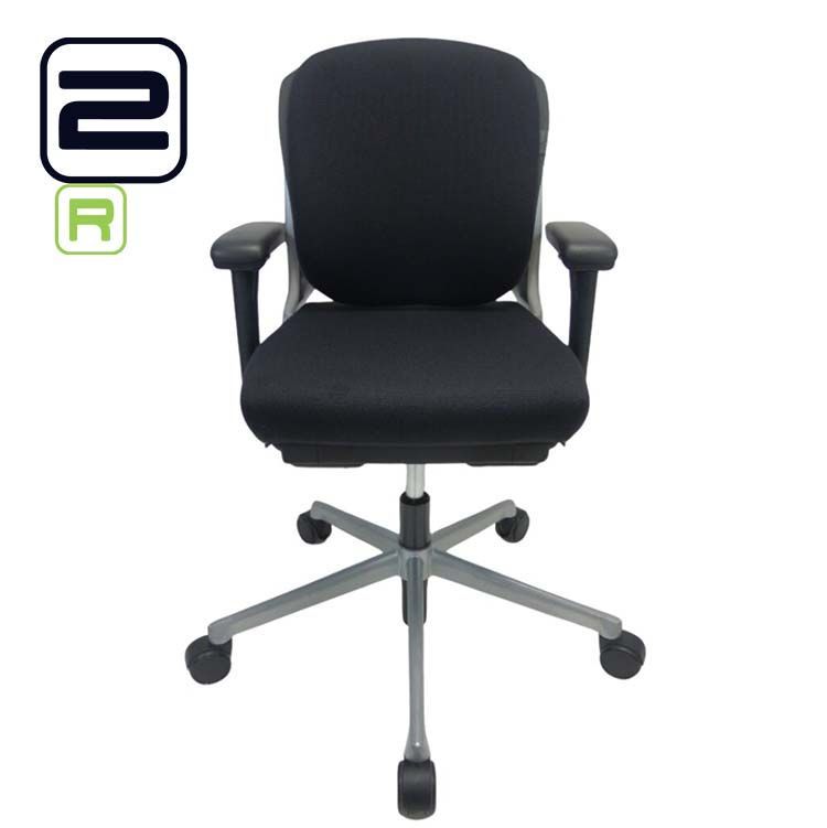 AHREND 230 middelhoge rug Bureaustoel middelhoge rug, nieuwe stof - zwarte stof / kruisvoet