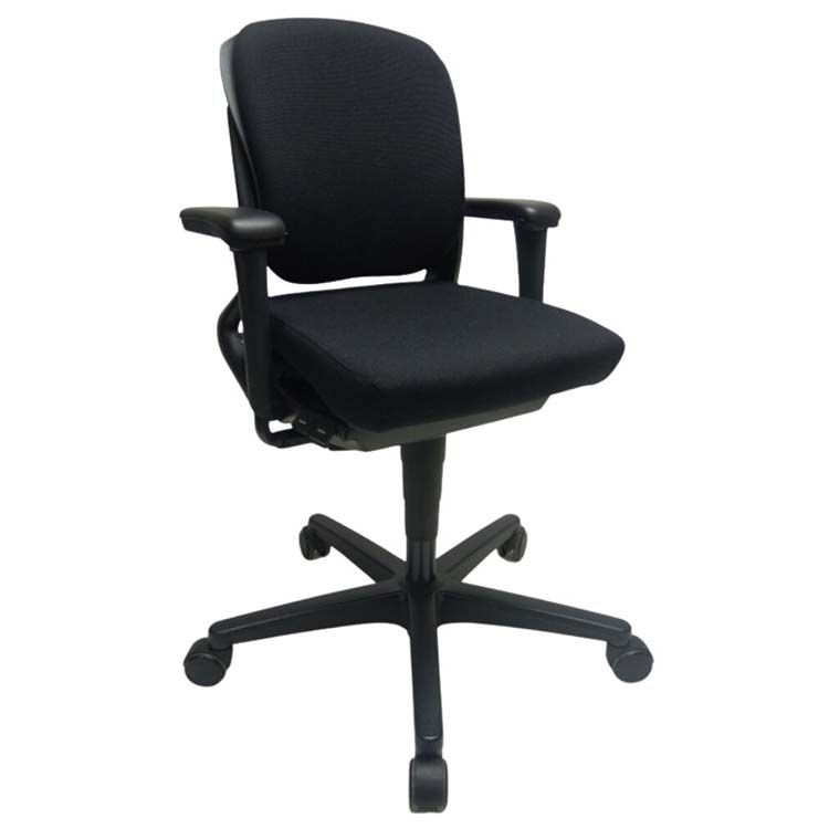AHREND 230 Bureaustoel middelhoge rug, nieuwe stof - zwarte stof / kruisvoet