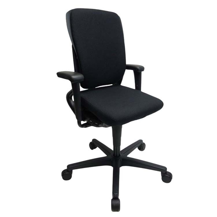 AHREND 230 Bureaustoel extra hoge rug, nieuwe stof - zwarte stof / kruisvoet