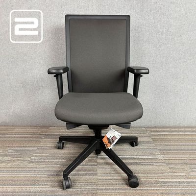 GISPEN Omnis Bureaustoel - bruin / grijs stof / zwart metaal kruisvoet GISPEN Omnis Bureaustoel - bruin / grijs stof / zwart metaal kruisvoet