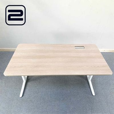AHREND Bureau B160xD80xH74 - licht hout / wit metaal t-poot