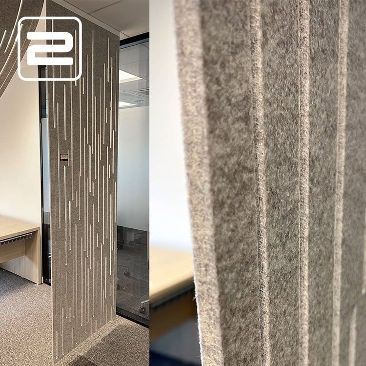 Akoestische Scheidingswand H250xB80xD2 - Grijs / Vilt