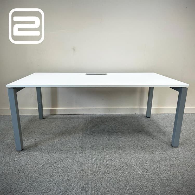 KINNARPS Bureau B160xD80xH75 - Wit Melamine / Metaal U-poot