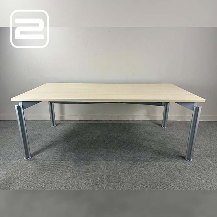 BULO Bureau B200xD100xH65-80 - licht hout melamine / metaal vierpoot