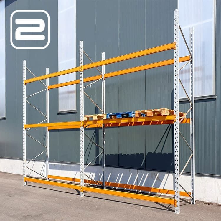 ELECTROLUX C12 Stelling Staanders 3 Staanders + 12 Liggers H450xB270xD105 - Grijs / Oranje Metaal