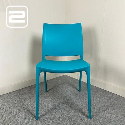 Kantinestoel - Blauw Kunststof / Blauw kunststof Vierpoot