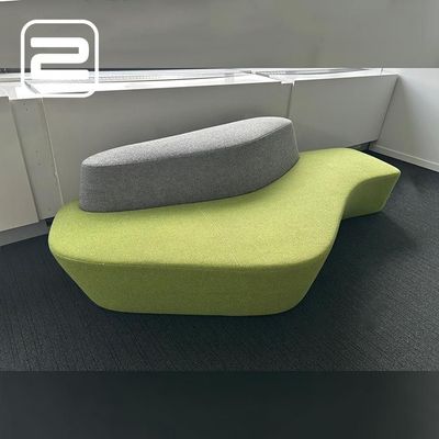 TACCHINI Wachtbank 3p B225xD100xH65 - groen / grijs stof TACCHINI Wachtbank 3p B225xD100xH65 - groen / grijs stof