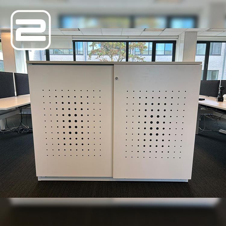 PAMI Halfh Schuifdeurkast H124xB180xD50 - Wit Melamine