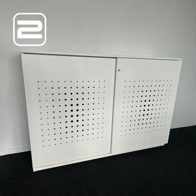 PAMI Halfh Schuifdeurkast H124xB180xD50 - Wit Melamine