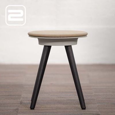 BENE Timba Stool Kruk design by Pearson Lloyd - lichtgroen stof / zwart eiken hout vierpoot