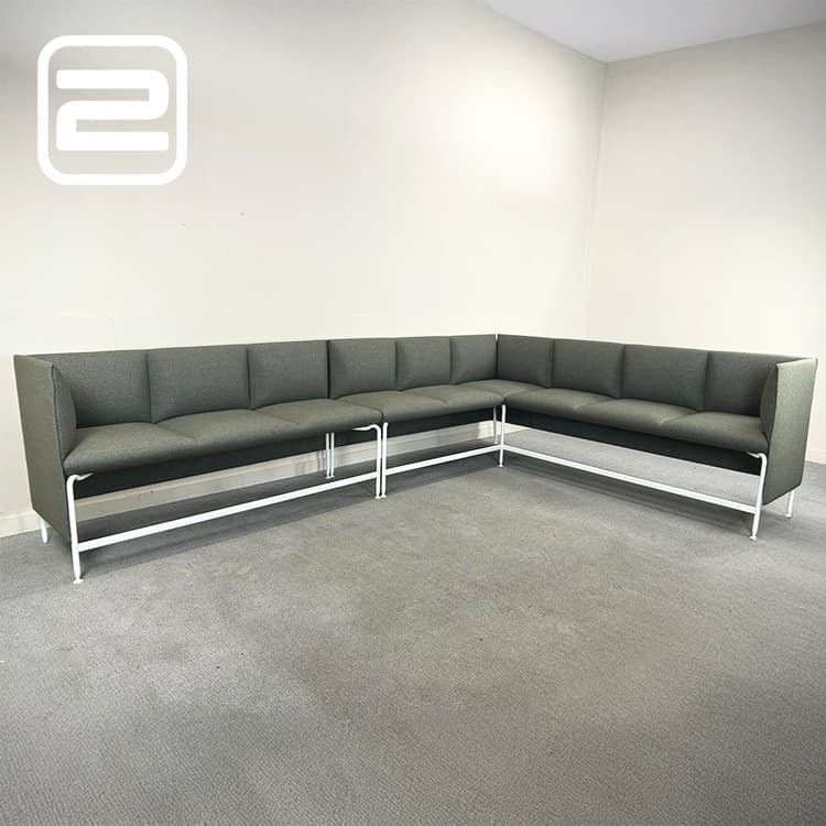 IDEASMATERIALIZED Zithoek - grijs stof / wit metaal