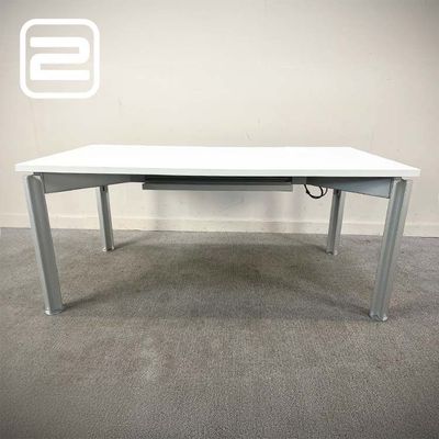 BULO H2O serie 1 Bureau B160xD80 - wit melamine / metaal Vierpoot