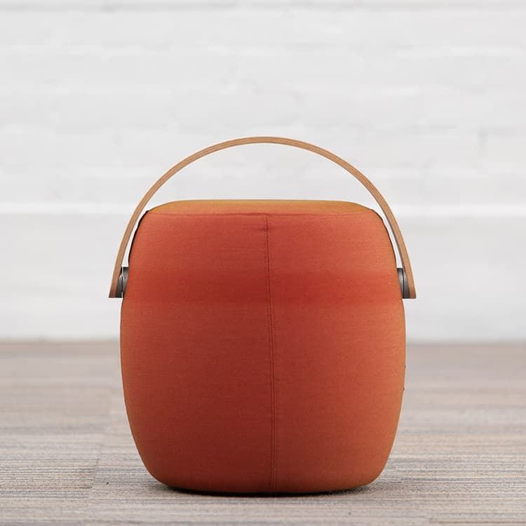 OFFECCT Carry on Poef B35xL35xH45 - oranje stof