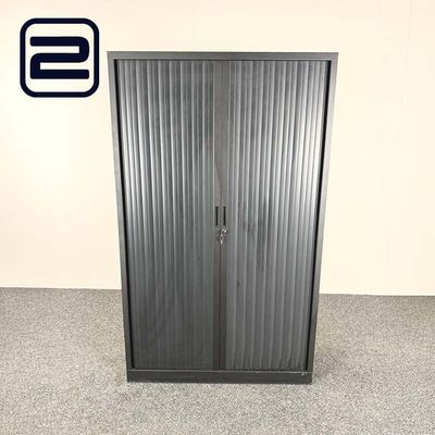ROBBERECHTS Hoge Vert Roldeurkast H197xB120xD43 - zwart metaal