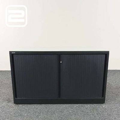 AHREND Lage Vert Roldeurkast H72xB120xD45 - zwart metaal / zwart metalen AHREND Lage Vert Roldeurkast H72xB120xD45 - zwart metaal / zwart metalen