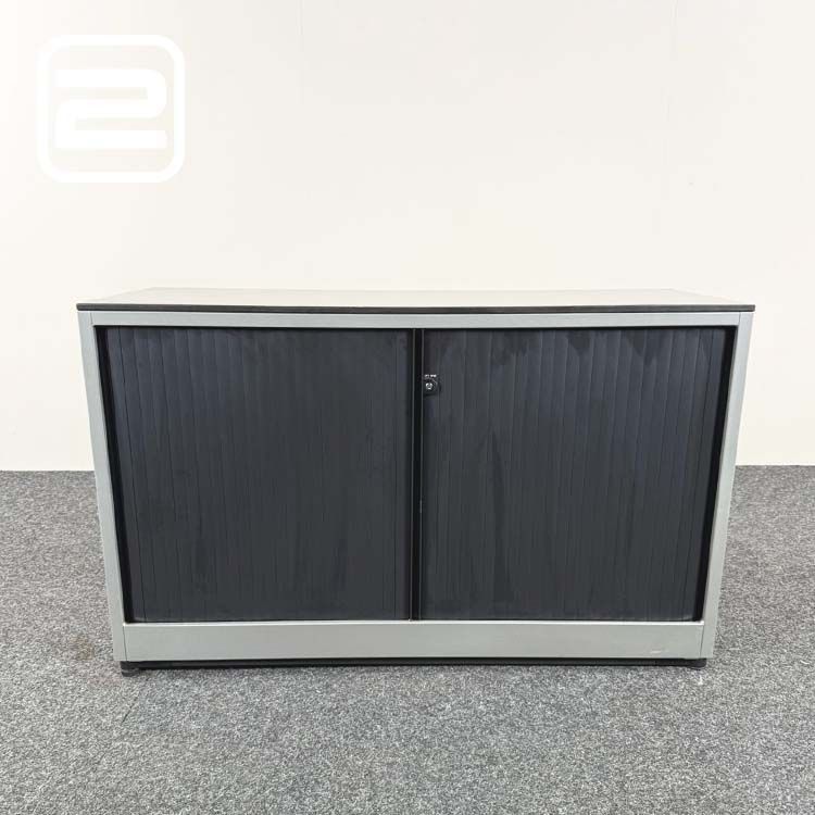 AHREND Lage Vert Roldeurkast H72xB120xD45 - grijs metalen / grijs metalen AHREND Lage Vert Roldeurkast H72xB120xD45 - grijs metalen / grijs metalen