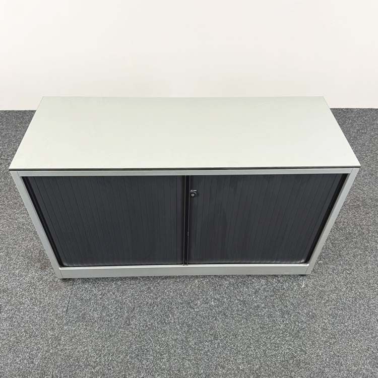 AHREND Lage Vert Roldeurkast H72xB120xD45 - grijs metalen / grijs metalen