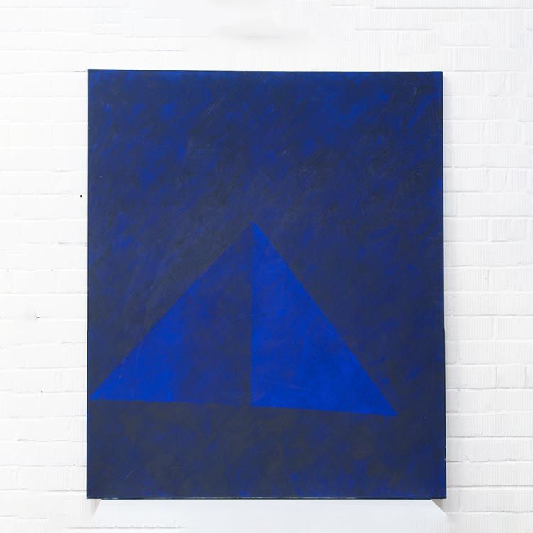 Composition Decoratie design by Gilbert Swimberghe B150xH180 - verschillende tinten donker blauw op canvas Composition Decoratie design by Gilbert Swimberghe B150xH180 - verschillende tinten donker blauw op canvas