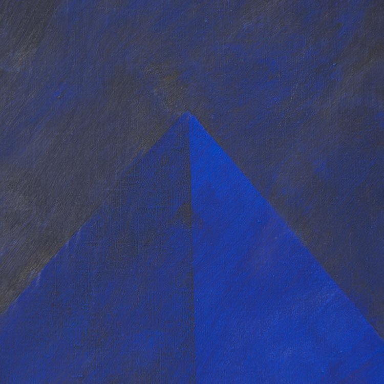 Composition Decoratie design by Gilbert Swimberghe B150xH180 - verschillende tinten donker blauw op canvas