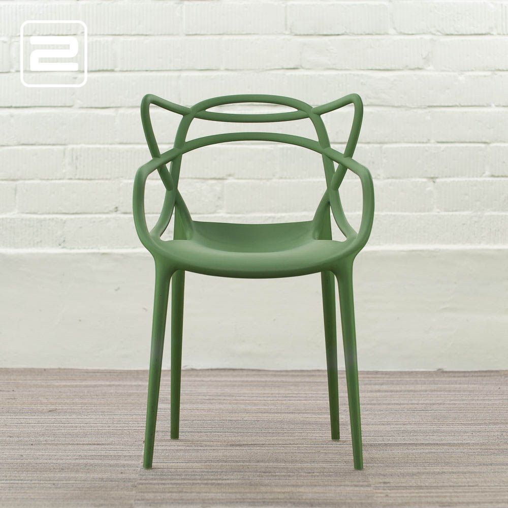 KARTELL Masters Chair Ontvangststoel design by Philippe Starck and Eugeni Quitllet - salie groen kunststof / salie groen kunststof vierpoot KARTELL Masters Chair Ontvangststoel design by Philippe Starck and Eugeni Quitllet - salie groen kunststof / salie groen kunststof vierpoot