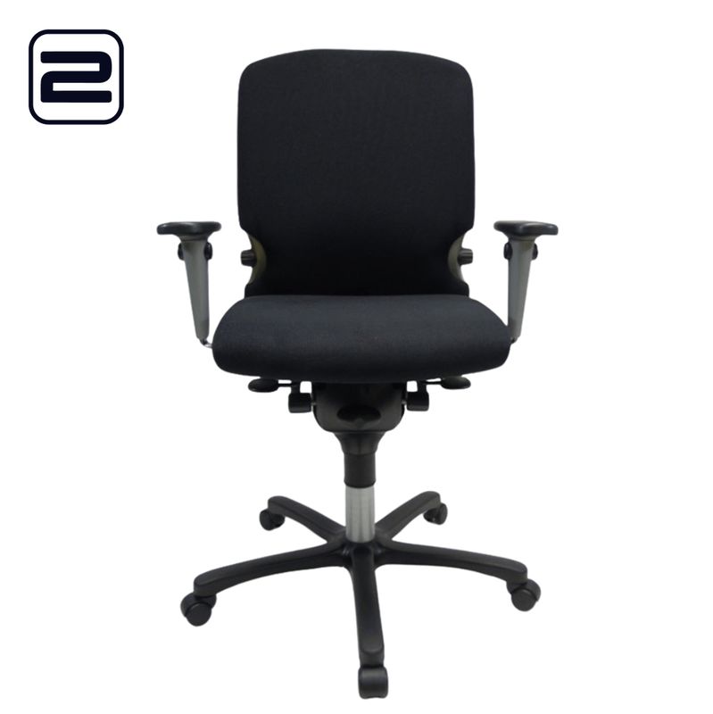 COMFORTO 77 Bureaustoel nieuwe stof - zwarte stof / kruisvoet