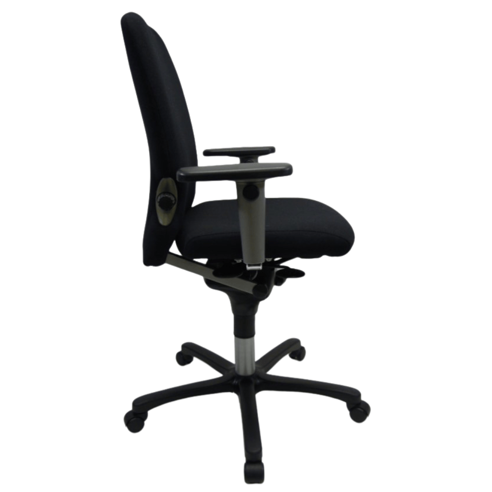 COMFORTO 77 Bureaustoel nieuwe stof - zwarte stof / kruisvoet