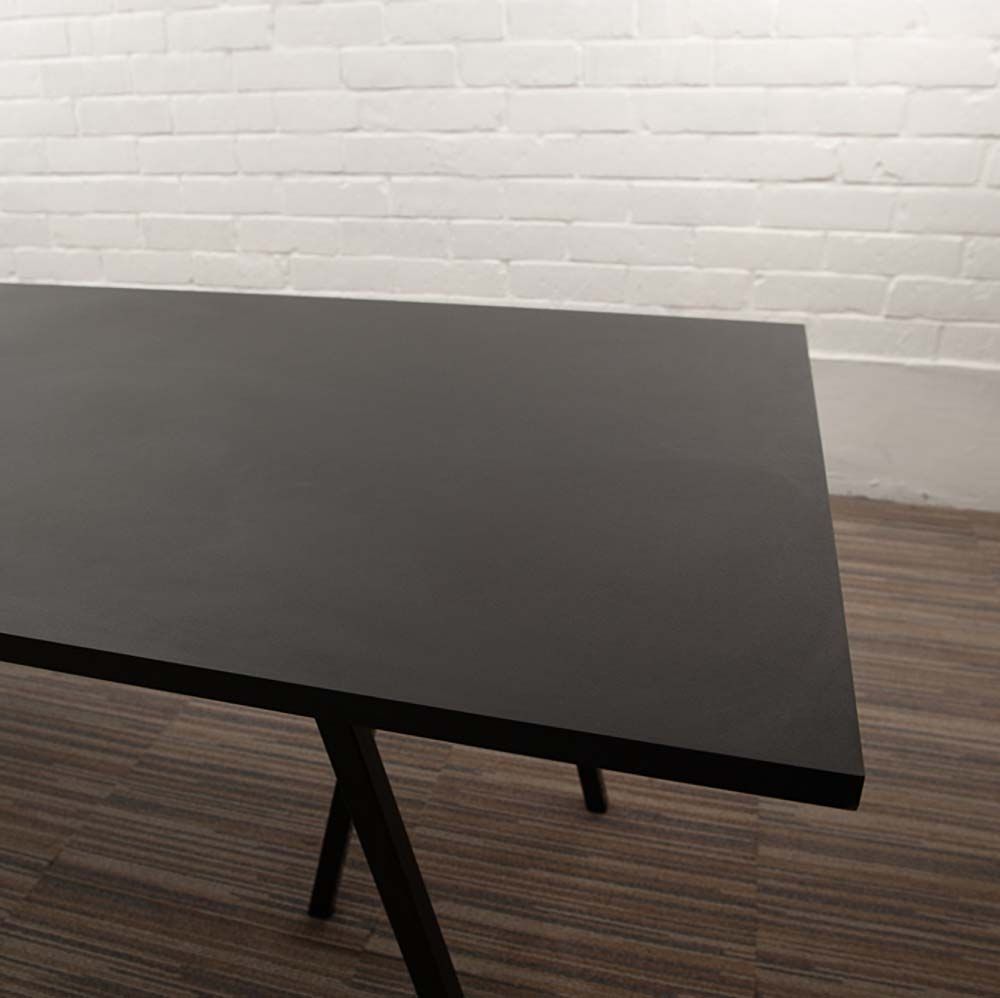 HAY Loop Stand Table Vergadertafel design by Leif Jørgensen B250xD92, 5xH74 - zwart metaal en hout / zwart metalen meerpoot