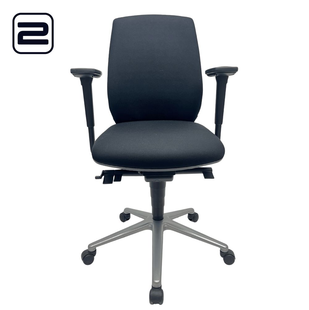 SITLAND Team W Bureaustoel nieuwe stof - zwarte stof / kruisvoet