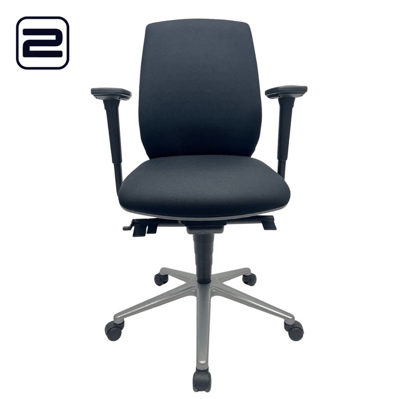 SITLAND Team W Bureaustoel nieuwe stof - zwarte stof / kruisvoet