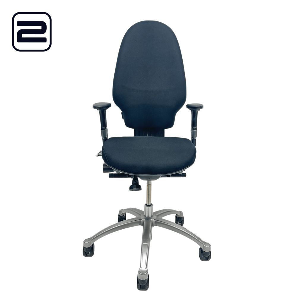 RH Extend 120 Large Bureaustoel nieuwe stof - zwarte stof / kruisvoet RH Extend 120 Large Bureaustoel nieuwe stof - zwarte stof / kruisvoet