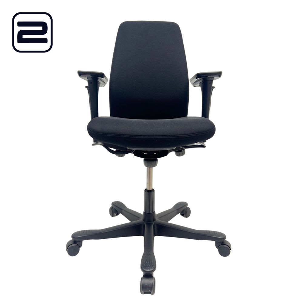 KINNARPS 5000 4D Bureaustoel nieuwe stof - zwarte stof / kruisvoet KINNARPS 5000 4D Bureaustoel nieuwe stof - zwarte stof / kruisvoet