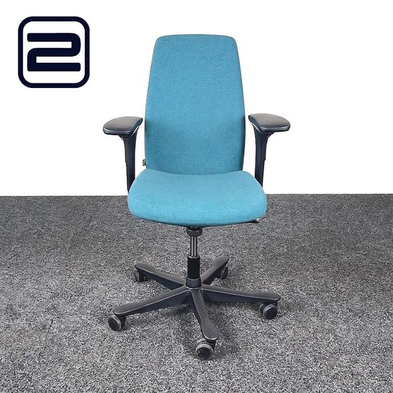 KINNARPS 5000 Bureaustoel - cerulean stof / zwart kunststof kruisvoet KINNARPS 5000 Bureaustoel - cerulean stof / zwart kunststof kruisvoet
