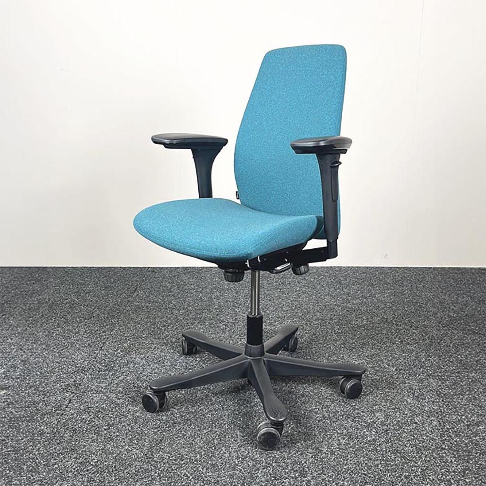 KINNARPS 5000 Bureaustoel - cerulean stof / zwart kunststof kruisvoet