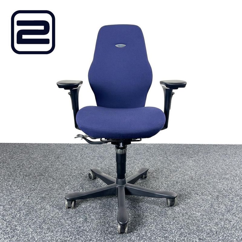 KINNARPS Plus 6 Bureaustoel - blauw stof / zwart kunststof kruisvoet KINNARPS Plus 6 Bureaustoel - blauw stof / zwart kunststof kruisvoet